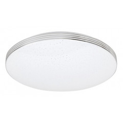 Oscar mennyezeti LED lámpa, kör alakú, csillogó effekttel (18W/1350lm) természetes fehér, fehér+króm