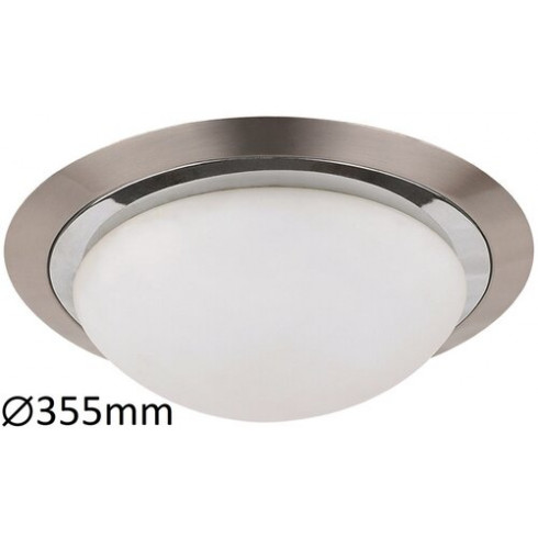 Princessa mennyezeti lámpa (2xE27) szatin króm - 35.5 cm