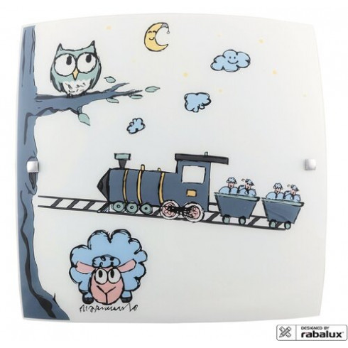 Shepherd gyerekszobai fali lámpa (2xE27) bagoly+vonat