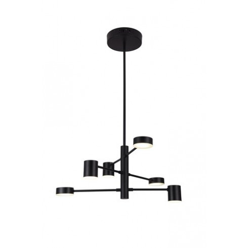 Solomon 6 karú LED függeszték, modern nappali világítás (30W) természetes fehér