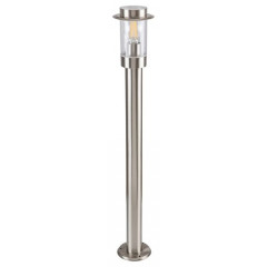 Warsaw kültéri állólámpa (E27) IP44, szatin króm - 80 cm
