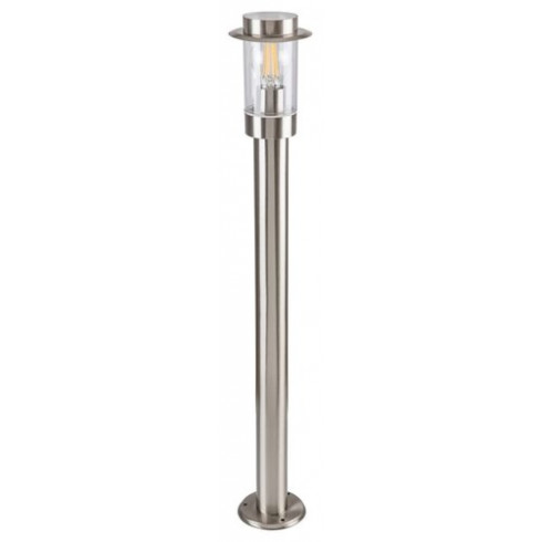 Warsaw kültéri állólámpa (E27) IP44, szatin króm - 80 cm