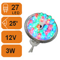 VKÁ. LED lámpa MR16 GU5.3 spot (27 LED/LM) 3W RGB
