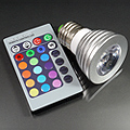 LED lámpa E27 (PowerLED/3W/36°) RGB távirányítós