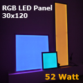 LED panel (300 x 1200 mm) 52W/24 VDC - RGB táp nélkül
