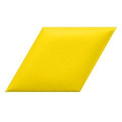 Rombusz alakú bőrpanel, bőr falpanel - Arden-111 Citromsárga (30.1x17.2 cm)