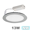 Rounda LED panel IP44 ezüst (173 mm) 13W - természetes f.