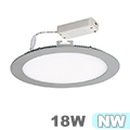 Rounda LED panel IP44 ezüst (224 mm) 18W - természetes f.