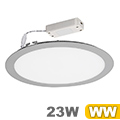 Rounda LED panel IP44 ezüst (298 mm) 23W - meleg fehér