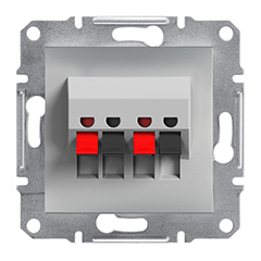 Asfora - Hangszóró csatlakozó 2j-2b, keret nélkül, alumínium