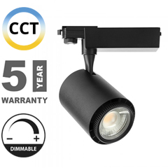 Sínes LED lámpa (3in1 színhőmérséklet, dimmelhető) - 35W (állítható sugárzási szög 20-60°) - fekete CRI>95