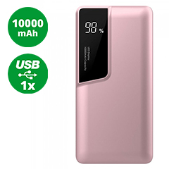 PowerBank külső akkumulátor Digital-II (1xUSB) rosegold - 10000 mAh
