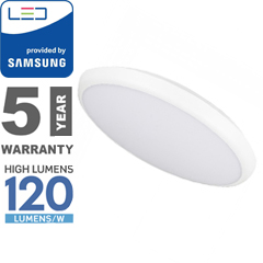 Slim Dome LED UFO lámpatest (12W - IP65) kör, meleg fehér
