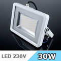 Slim LED reflektor (30W/100°) Fehér ház, Természetes fényű