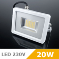 Slim LED reflektor (20W/100°) Fehér ház, Meleg fény