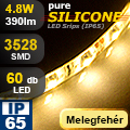 PS kültéri led szalag (3528-60) meleg fényű - 100 cm