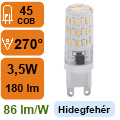 LED lámpa G9 (3.5W/270°) XXS - hideg fehér KL