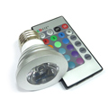 x.LED lámpa E27 (PowerLED/3W/30°) RGB Távirányítós