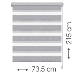 Mini zebra roló - sávroló oldalfeszítéssel (Z753 szürke) ajtóra, ablakra: 73.5x215 cm