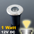 PowerLED lámpatest járófelületbe (1W/12V) meleg fényű