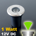 PowerLED lámpatest járófelületbe (1W/12V) zöld fényű