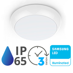 Oldalfali-Mennyezeti UFO lámpa PRO 17W (4000K, IP65) vészvilágítás funkció, mikrohullámú mozgásérzékelő, Samsung LED