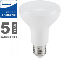 E27 LED lámpa (11W/120°) R80 - meleg fehér, PRO Samsung