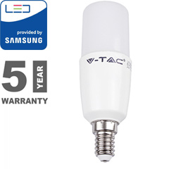 E14 LED lámpa (8W/230°) T37 rúd - természetes fehér, PRO Samsung