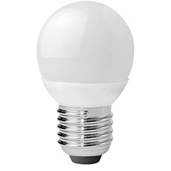 E27 LED lámpa (3W/180°) Kisgömb - hideg fehér
