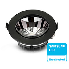 LED mélysugárzó, billenthető (10W/120°) Samsung - hideg fehér, fekete