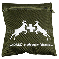 Vadász elsősegélycsomag (zöld cipzáros tasakban)