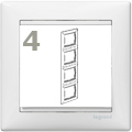 Valena-keret fehér, függőleges (4-es)