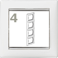 Valena-keret fehér-ezüst, függőleges (4-es)