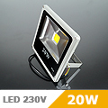 Slim LED reflektor (20W/COB/120°) Meleg fehér