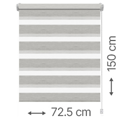 Mini zebra roló - sávroló oldalfeszítéssel (Z730 világosszürke) ablakra: 72.5x150 cm