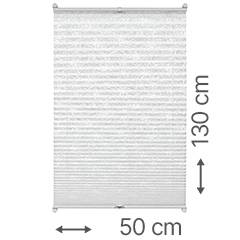 Árnyékoló pliszé (harmónikaroló) - Koptatott virág mintás - Fehér, ablakra: 50x130 cm