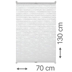 Árnyékoló pliszé (harmónikaroló) - Koptatott virág mintás - Fehér, ablakra: 70x130 cm