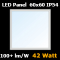 LED panel (600 x 600 mm) 42W - hideg fehér IP54