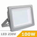 Slim SMD-G LED reflektor (100W/100°) - Szürke ház, Meleg fén