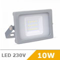 Slim LED reflektor (10W/100°) - Szürke ház, Meleg fényű