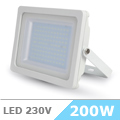 Slim LED reflektor (200W/100°) Fehér ház, Természetes f.