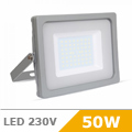 Slim LED reflektor (50W/100°) - Szürke ház, Meleg fényű