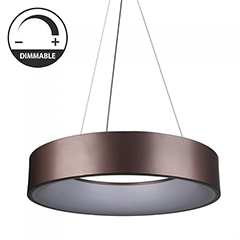 Ledes design csillár (20W) - meleg fényű, dimmelhető, kávébarna