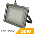 Slim LED reflektor (50W/100°) Szürke ház, Meleg fényű