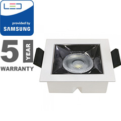 Szpot LED lámpa 4W (12°/320 lm) természetes fehér, négyzet, PRO Samsung