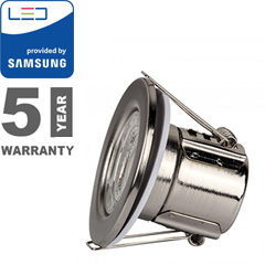 Tűzbiztos LED spot lámpa (5W/500lm) Samsung, nikkel, természetes fehér