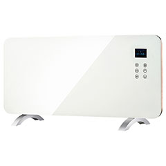 Wifi-s elektromos konvektor, üveglapos (750-1500W) lábon álló vagy falra szerelhető. Kifutó, újracsomagolt termék!