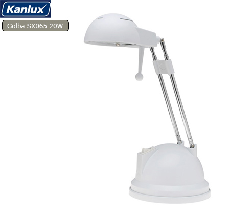 Írósztali lámpa Golba, fehér, 20W
