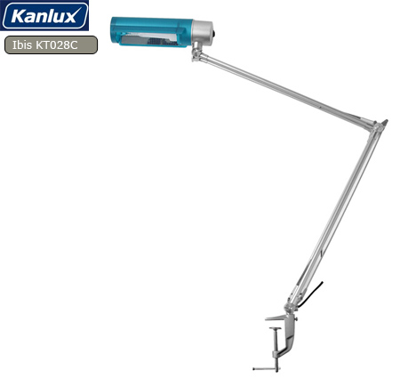 Íróasztali lámpa, asztalra rögzíthető, Ibis KT028C, zöld