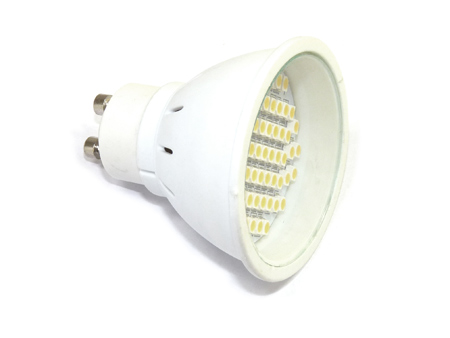 x.LED lámpa GU10 (SMD3528x60/3W/120°) meleg
